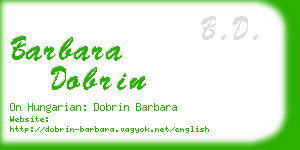 barbara dobrin business card